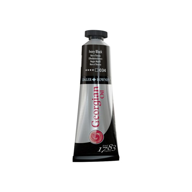 DR Georgian olieverf tube 38ml - 034 Ivory Black