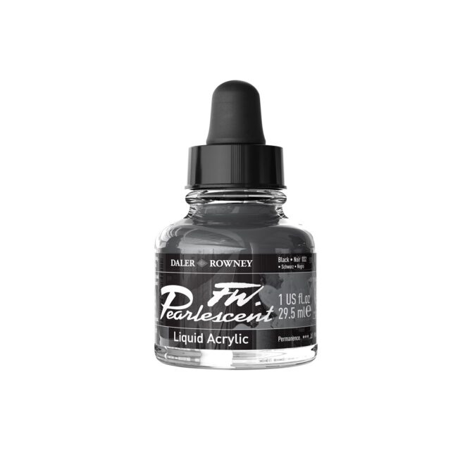 FW Pearlescent acrylinkt 29,5ml - no.032 Black