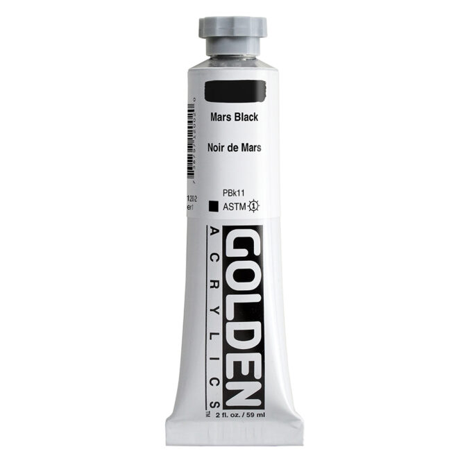 Golden Heavy Body Acrylics tube 59ml - 1200 Mars Black (s1)