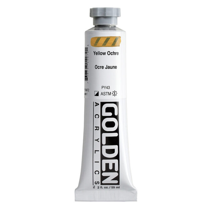Golden Heavy Body Acrylics tube 59ml - 1407 Yellow Ochre (s1)