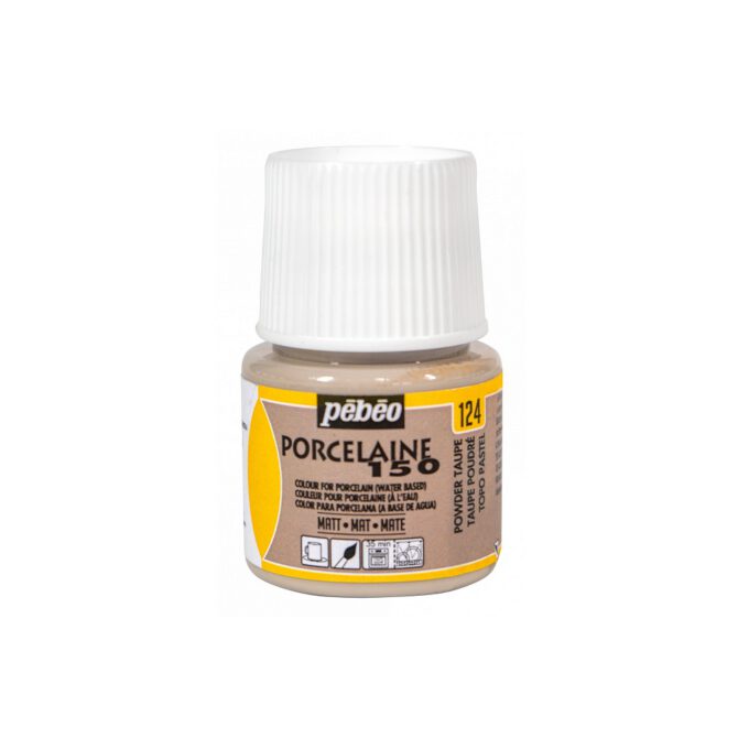 Pebeo Porcelaine 150 Porseleinverf 45ml MAT - 124 Powder Taupe