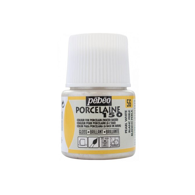 Pebeo Porcelaine 150 Porseleinverf 45ml SHIMMER - 56 Pearl White