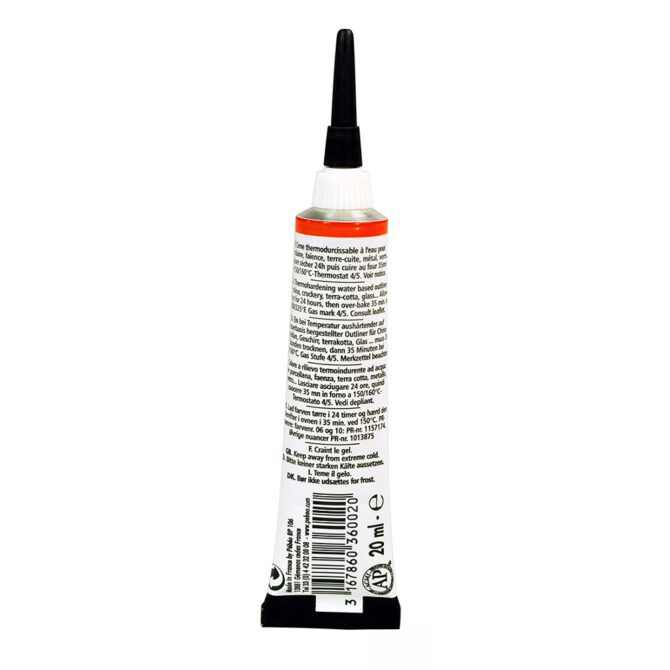 Pebeo Porcelaine Outliner tube 20ml - 02 Coral