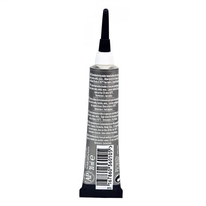 Pebeo Porcelaine Outliner tube 20ml - 10 Pewter