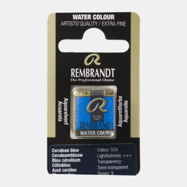 Rembrandt water colour half napje - 534 Cerulean blue (s3)