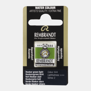 Rembrandt water colour half napje - 644 Hooker green light (s2)