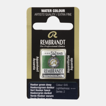 Rembrandt water colour half napje - 645 Hooker green deep (s2)