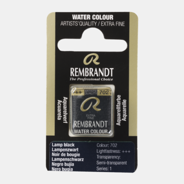 Rembrandt water colour half napje - 702 Lamp black (s1)