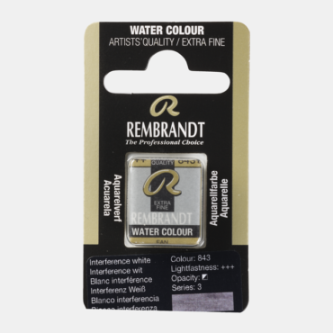 Rembrandt water colour half napje - 843 Interference white (s3)