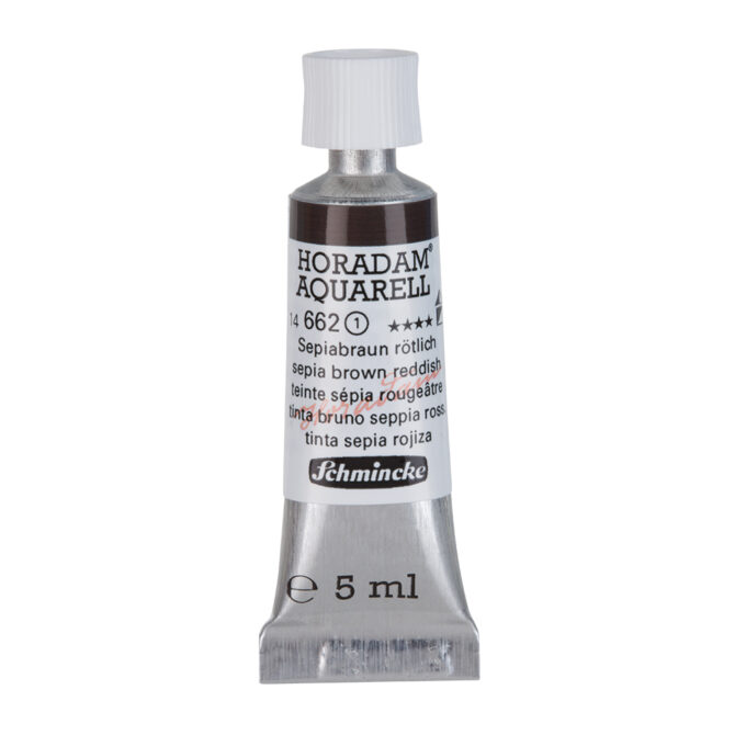 Schmincke Horadam Aquarel tube 5ml - 662 Sepia Brown Reddish (s1)