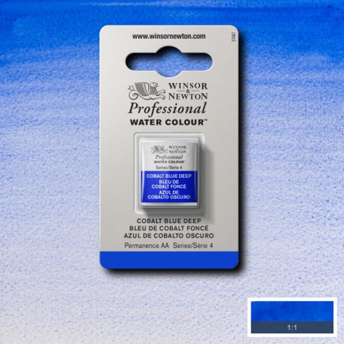 W&N Artists Aquarel 1/2 napje - 180 Cobalt Blue Deep (s4)