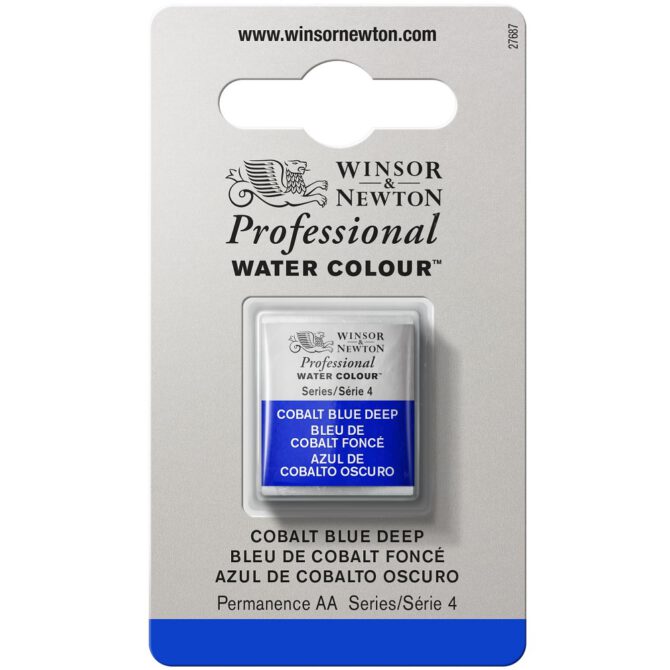 W&N Artists Aquarel 1/2 napje - 180 Cobalt Blue Deep (s4)