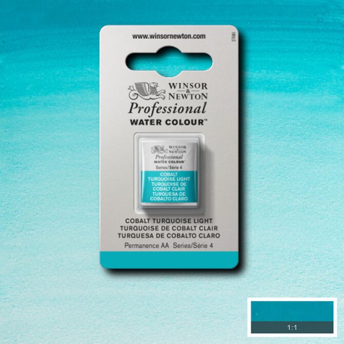 W&N Artists Aquarel 1/2 napje - 191 Cobalt Turquoise Light (s4)