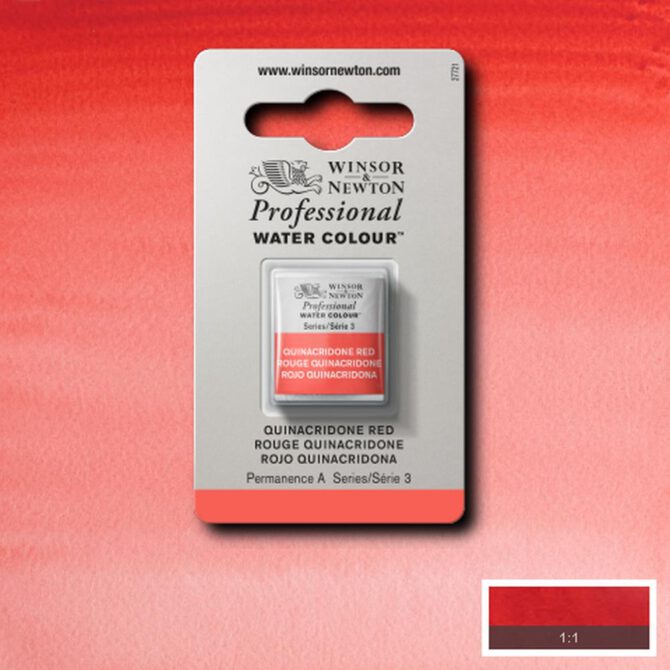 W&N Artists Aquarel 1/2 napje - 548 Quinacridone Red (s3)