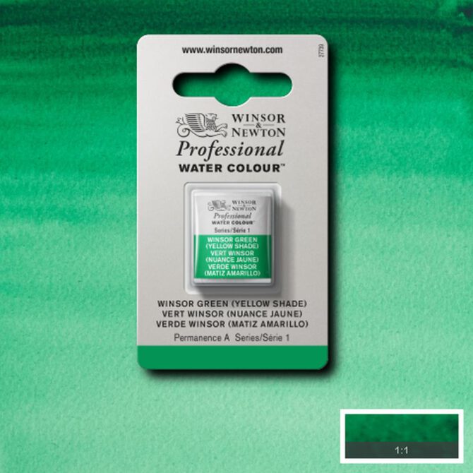 W&N Artists Aquarel 1/2 napje - 721 Winsor Green YS (s1)