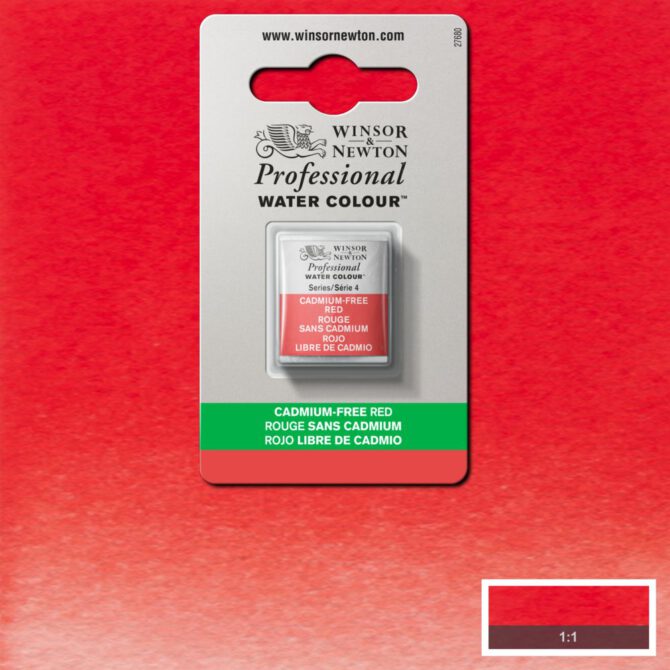 W&N Artists Aquarel 1/2 napje - 901 Cadmium FREE Red (s4)