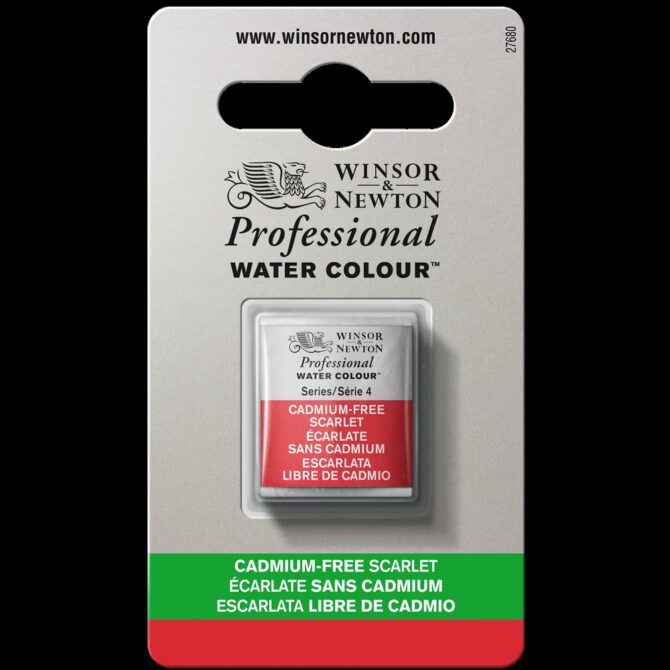 W&N Artists Aquarel 1/2 napje - 903 Cadmium FREE Scarlet (s4)