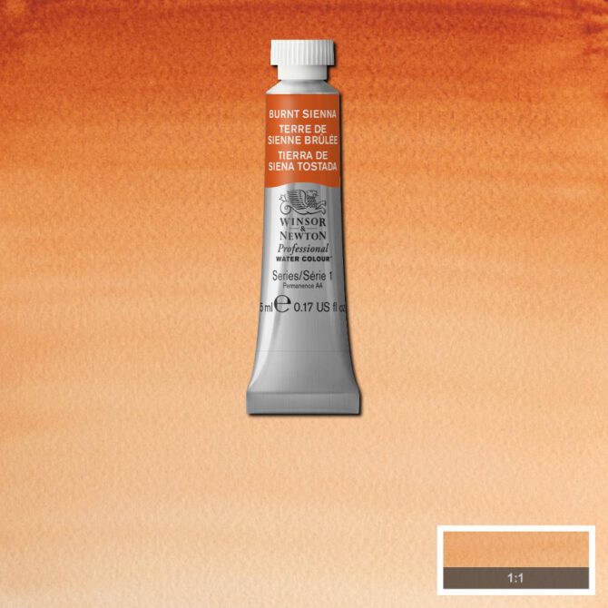 W&N Artists Aquarel tube 5ml - 074 Burnt Sienna (s1)