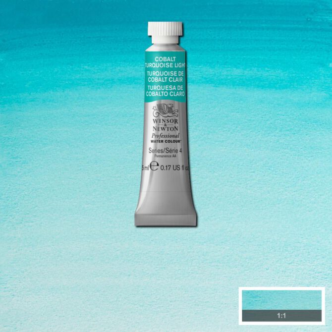 W&N Artists Aquarel tube 5ml - 191 Cobalt Turquoise Light (s4)