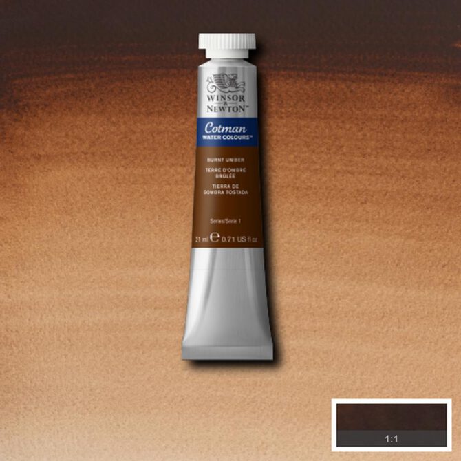 W&N Cotman aquarelverf 21ml - 076 Burnt Umber