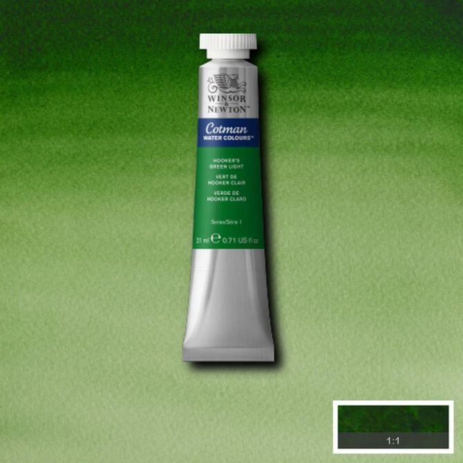 W&N Cotman aquarelverf 21ml - 314 Hookers Green Light