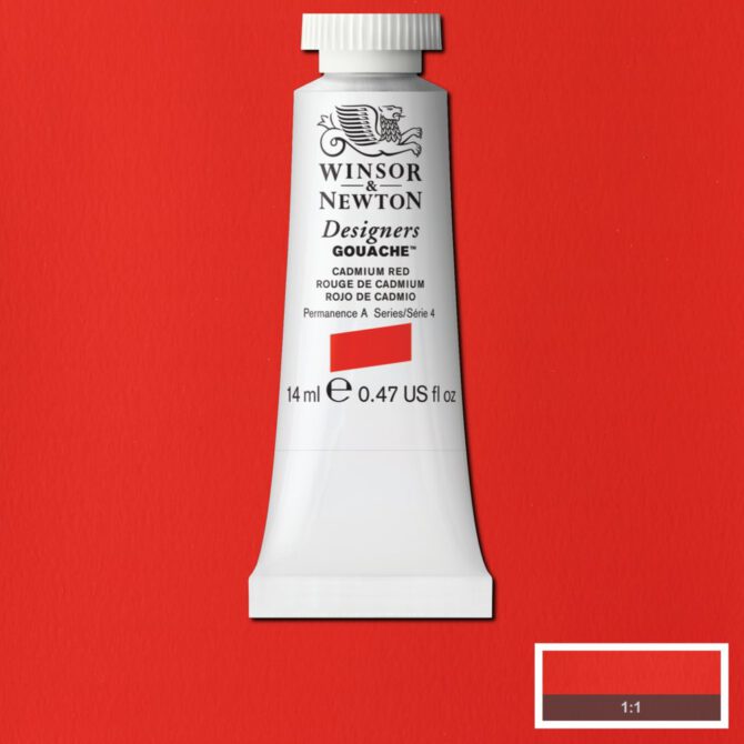 W&N Designers Gouache tube 14ml - 094 Cadmium Red (s4)