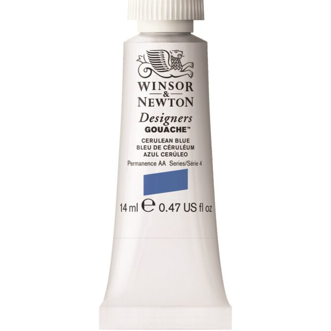 W&N Designers Gouache tube 14ml - 137 Cerulean Blue (s4)