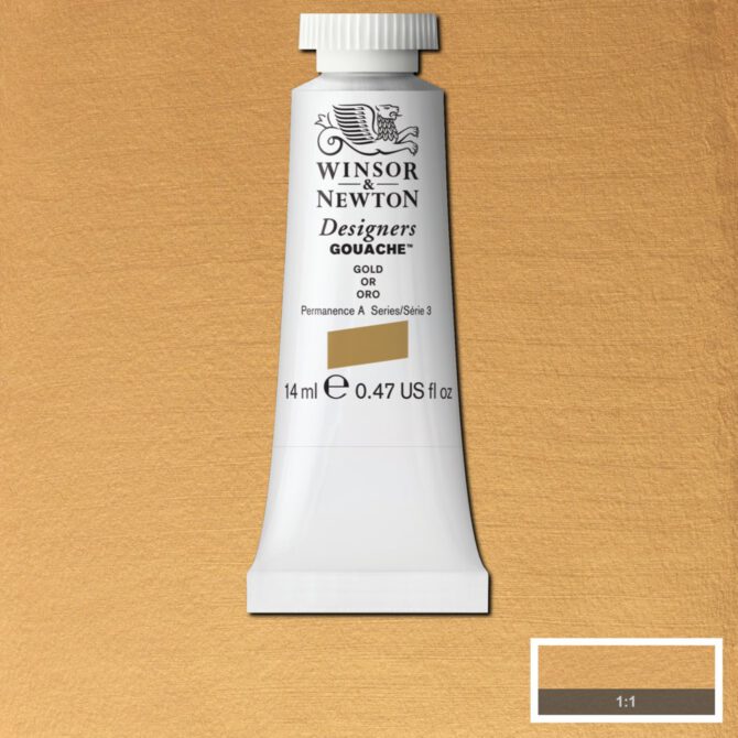 W&N Designers Gouache tube 14ml - 283 Gold (imitation) (s3)