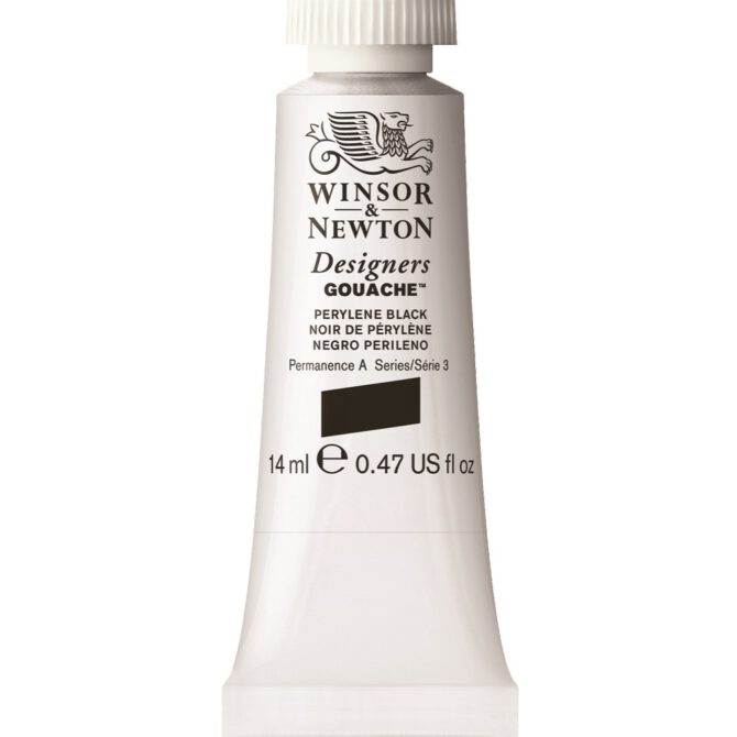 W&N Designers Gouache tube 14ml - 505 Perylene Black (s3)