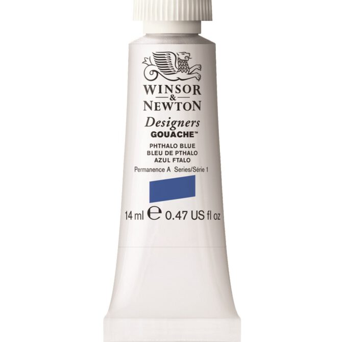 W&N Designers Gouache tube 14ml - 514 Phthalo Blue (s1)