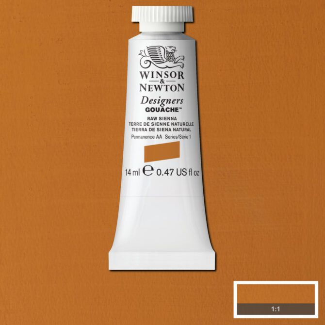 W&N Designers Gouache tube 14ml - 552 Raw Sienna (s1)