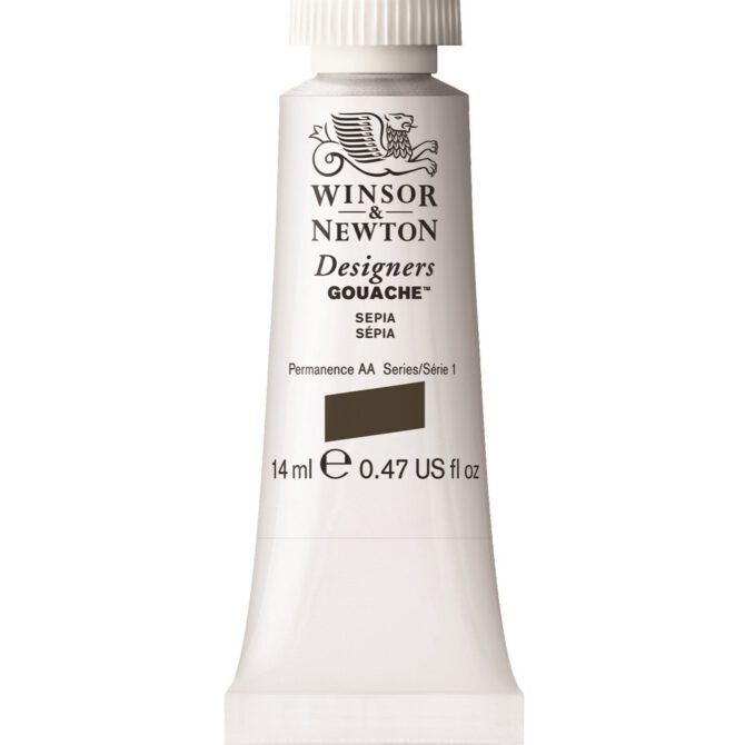 W&N Designers Gouache tube 14ml - 609 Sepia (s1)