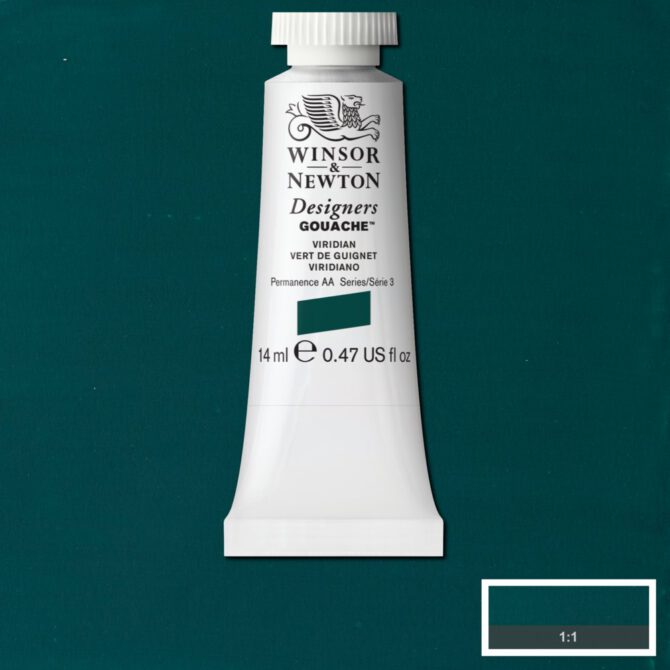 W&N Designers Gouache tube 14ml - 692 Viridian (s3)