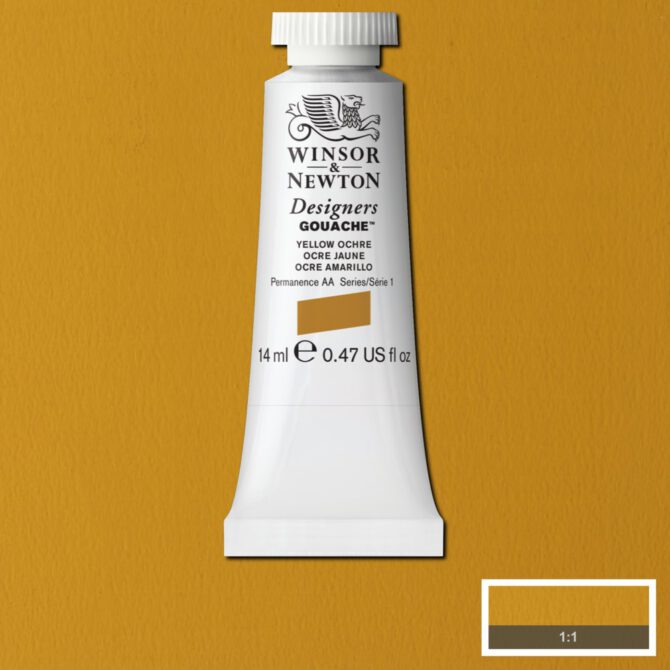 W&N Designers Gouache tube 14ml - 744 Yellow Ochre (s1)