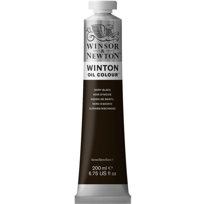 W&N Winton Olieverf 200ml - 331 Ivory Black