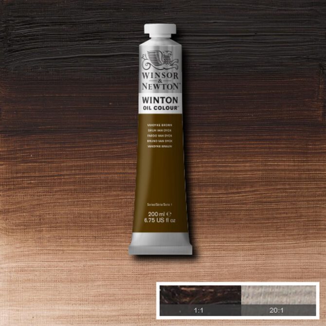 W&N Winton Olieverf 200ml - 676 Vandyke Brown