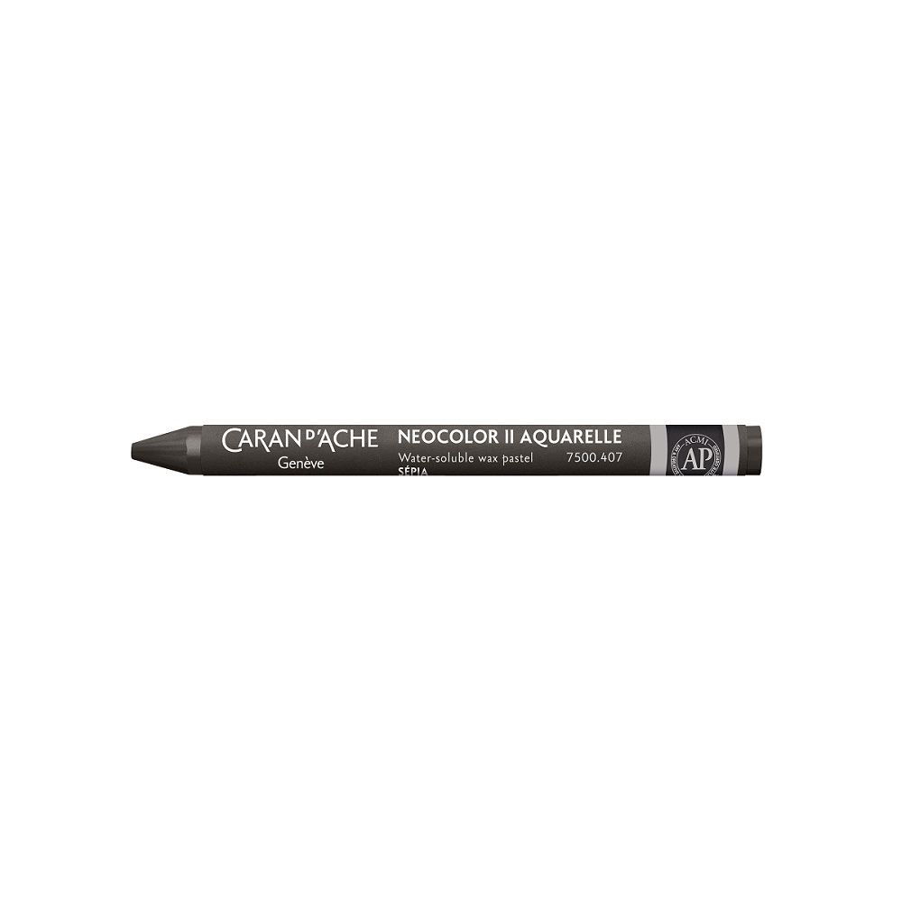 Caran d'Ache Neocolor II aquarel waspastel - 407 Sepia