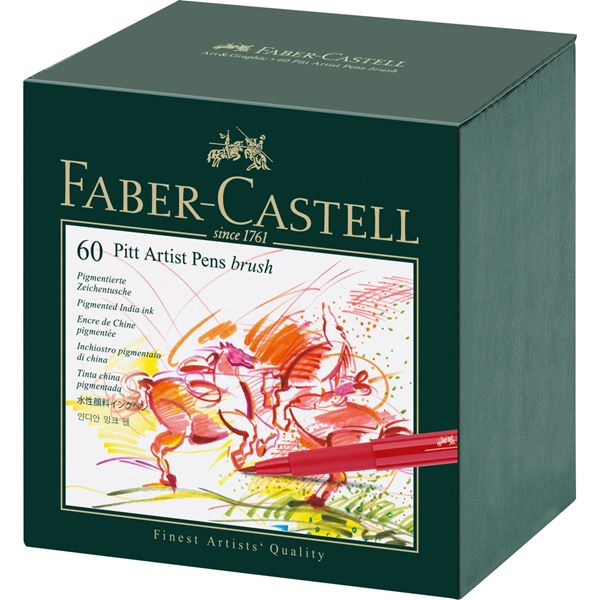 Faber Castell Pitt Artist Pen Brush - STUDIOBOX 60 kleuren