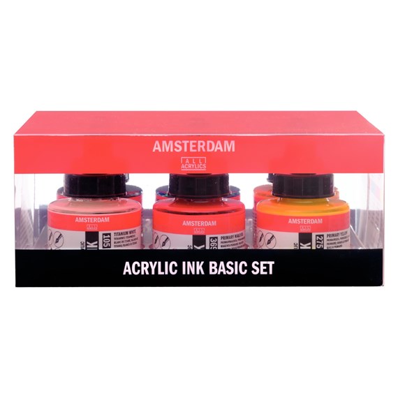 Amsterdam Acryl Inkt - Basisset 6x30ml