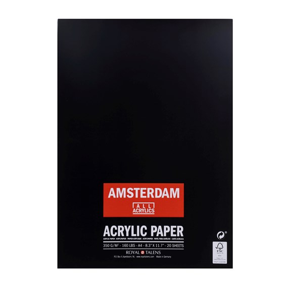 Amsterdam acrylblok 350gram 20vel - A4