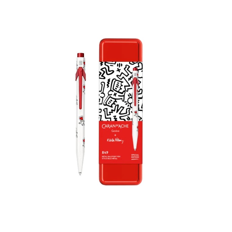 Caran d'Ache 849 Ballpoint KEITH HARING White - Special Edition