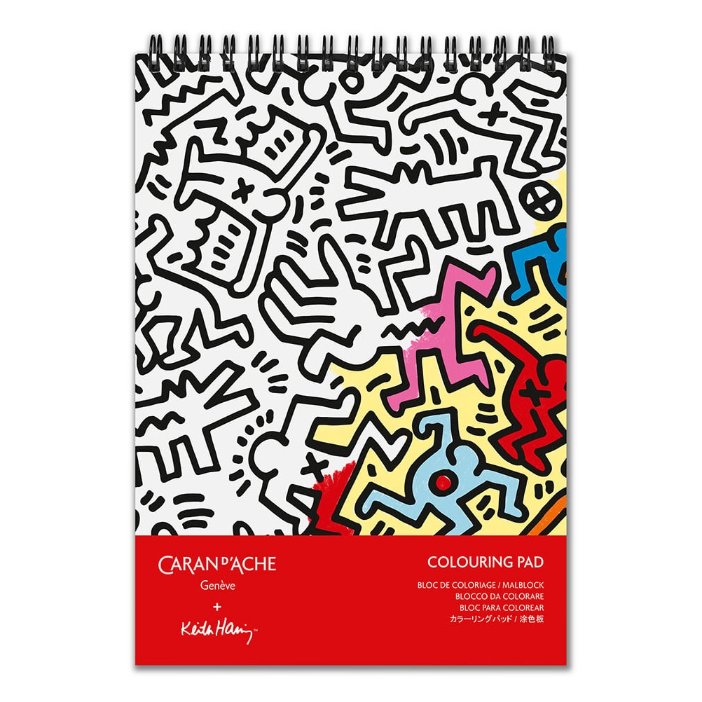 Caran d'Ache Colouring pad Keith Haring 200gram - spiraalblok A5