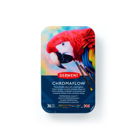 Derwent Chromaflow kleurpotlood - BLIK 36 kleuren NIEUW
