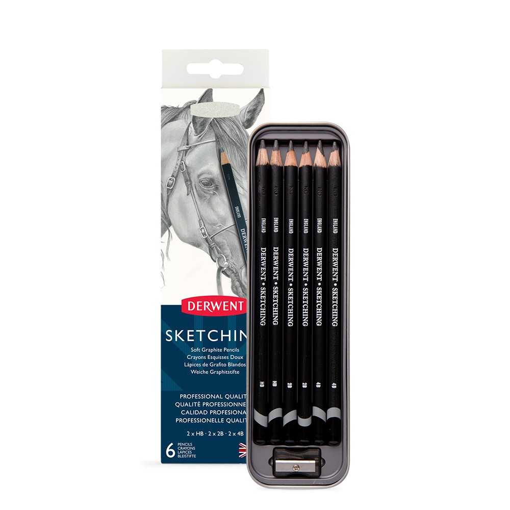 Derwent SKETCHING Pencils – SET 6 potloden NIEUW