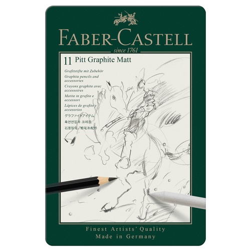 Faber Castell Pitt Graphite Matt - SET 8 grafietpotloden + acc.