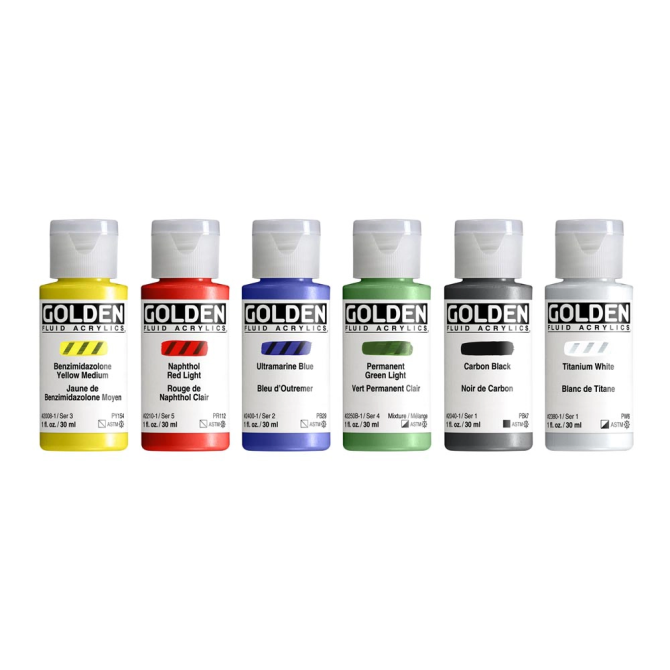 Golden Fluid Acrylics - SET intro 6x30ml