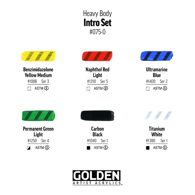 Golden Heavy Body Acrylics - SET 6x22ml