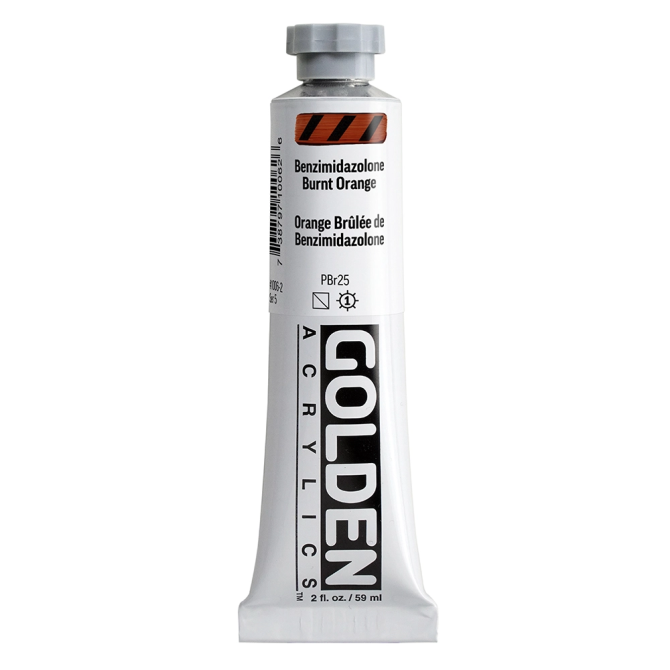 Golden Heavy Body Acrylics tube 59ml - 1006 Benzimidazolone Burnt Orange (s5)