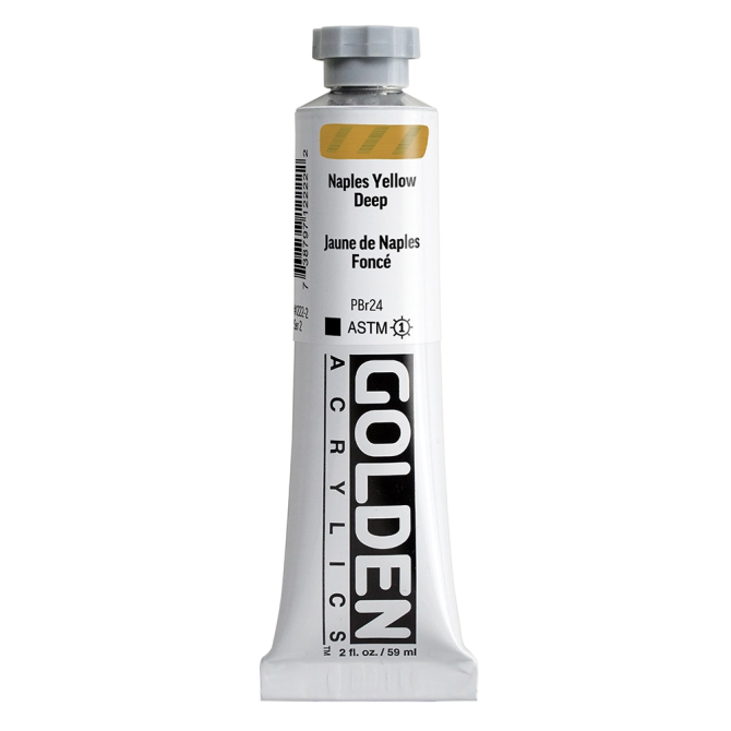 Golden Heavy Body Acrylics tube 59ml - 1222 Naples Yellow Deep (s2)