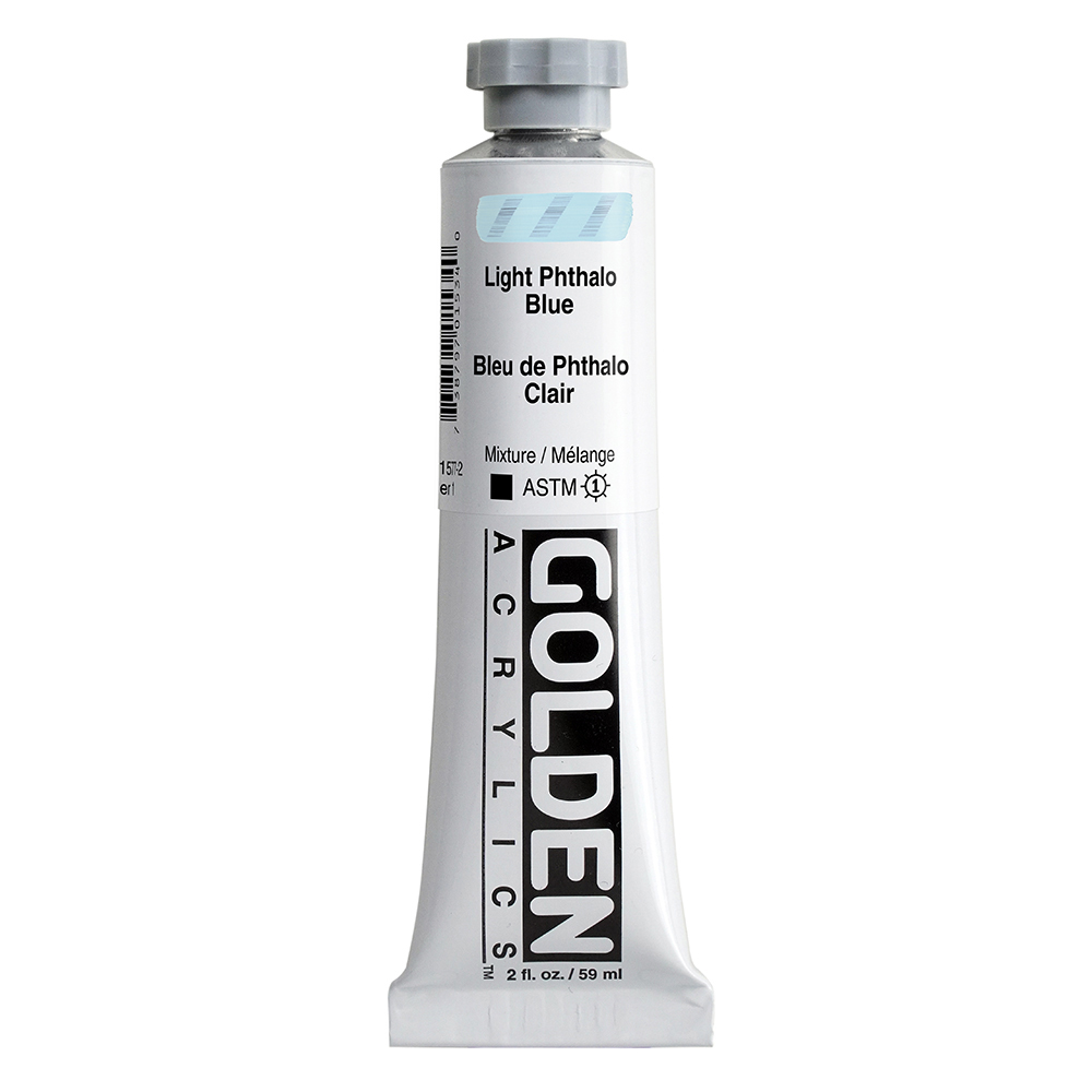 Golden Heavy Body Acrylics tube 59ml - 1577 Light Phthalo Blue (s1)